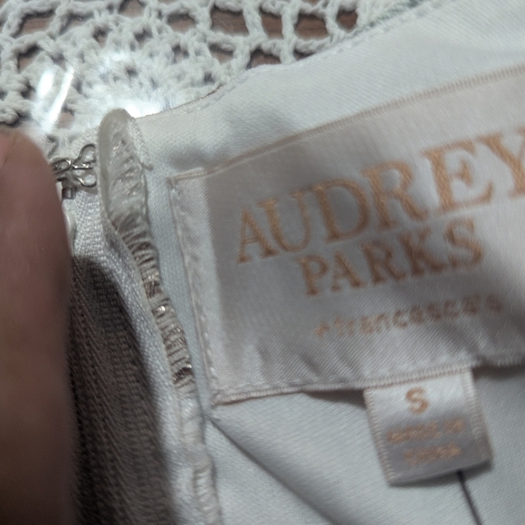 Audrey Park Cream Puff Sleeve V-Neck Mini Dress - Picture 6 of 7